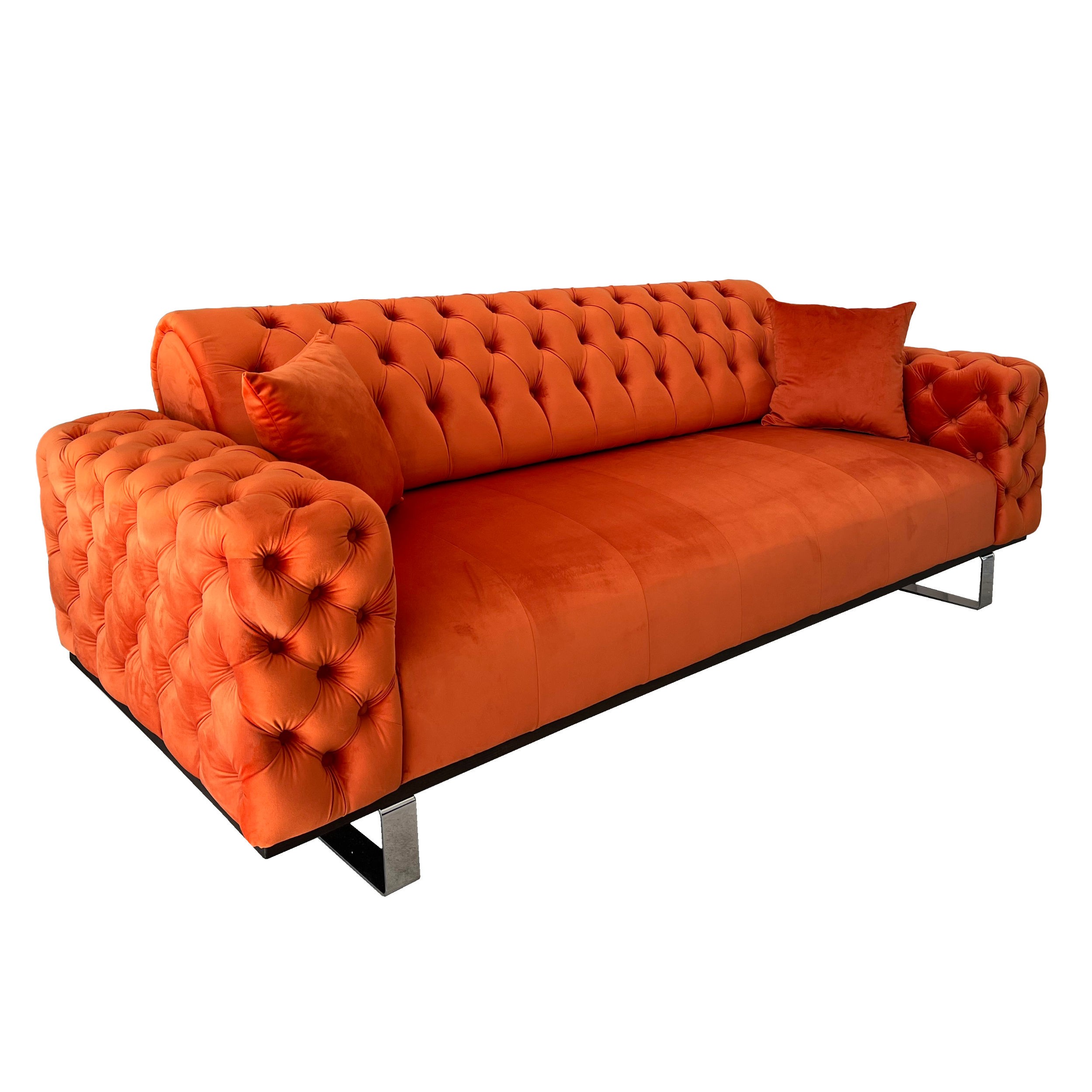 Canapea extensibila 3 locuri Opulenza, orange, 225 x 100 x 85 cm 1