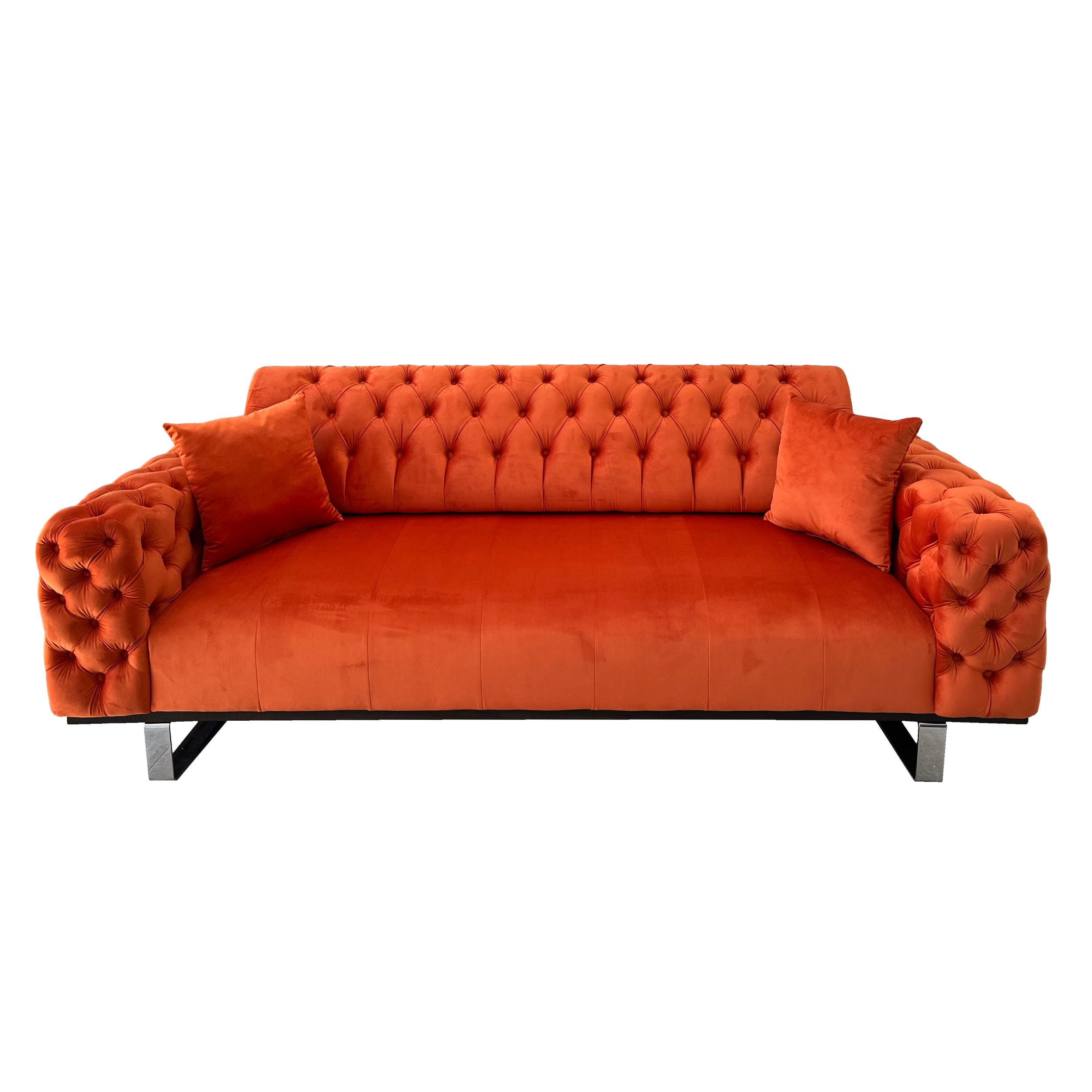 Canapea extensibila 3 locuri Opulenza, orange, 225 x 100 x 85 cm 2
