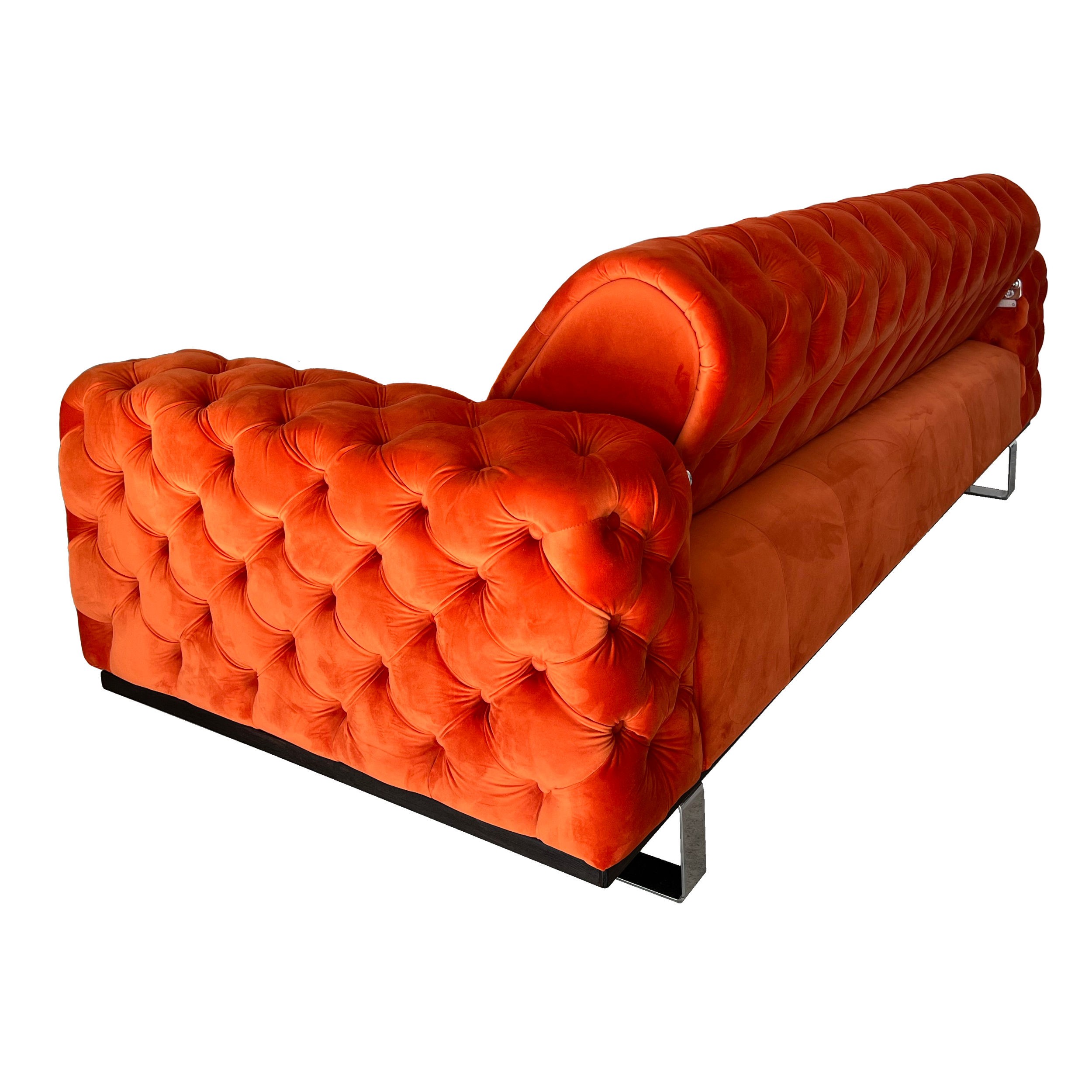 Canapea extensibila 3 locuri Opulenza, orange, 225 x 100 x 85 cm 5