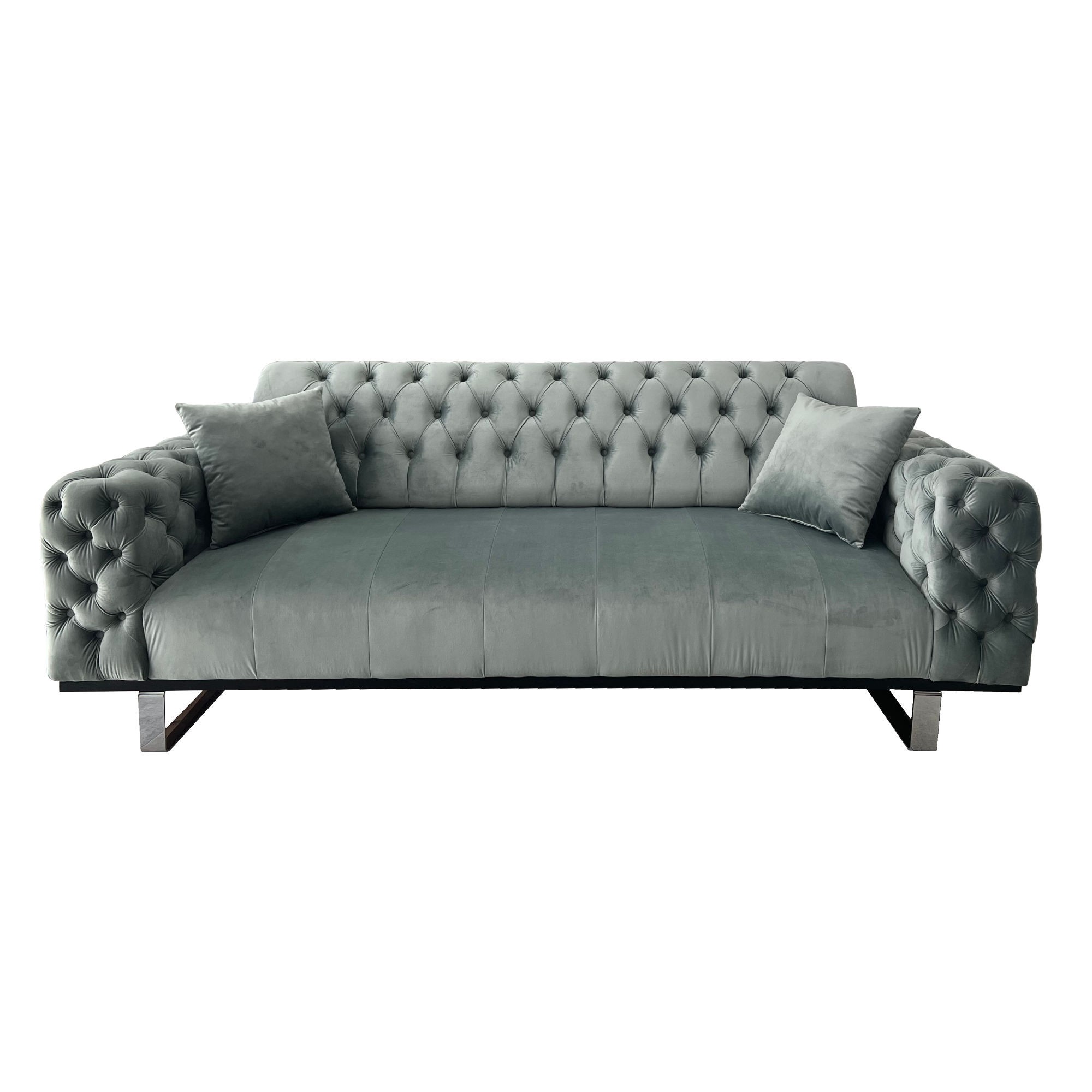 Canapea extensibila 3 locuri Opulenza, verde 34, 225 x 100 x 85 cm 2