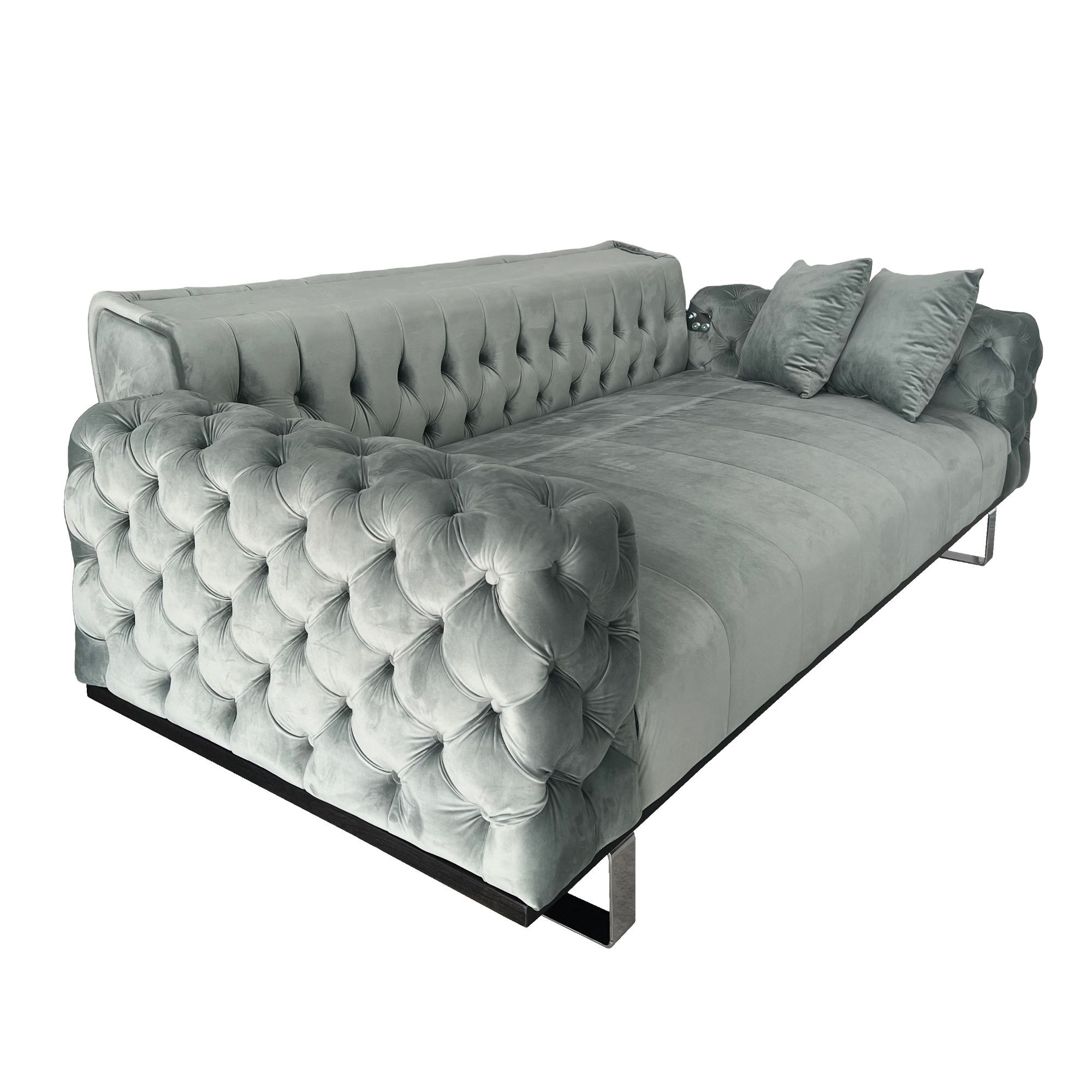 Canapea extensibila 3 locuri Opulenza, verde 34, 225 x 100 x 85 cm 3
